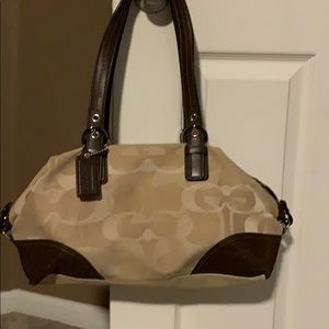 Coach purse brown and tan